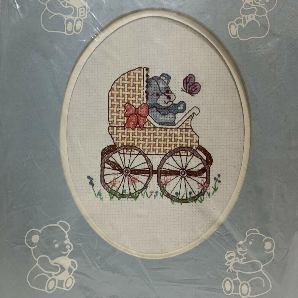 Mat Pal's by Prime Arts LTD Counted Cross Stitch Design Baby Teddy Bear 12303
